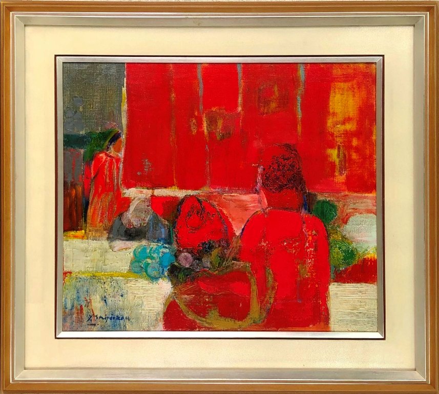 清水康雄　「マルカド」　油彩10号