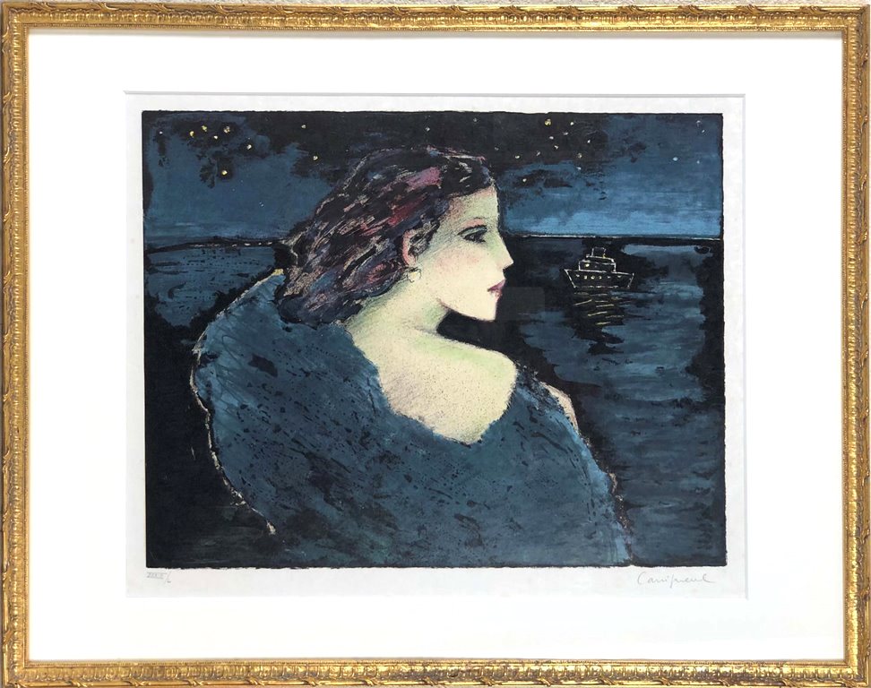 J・P・カシニョール 「夜」 リトグラフ