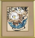 岡部 陽 「寒椿図」 水彩色紙