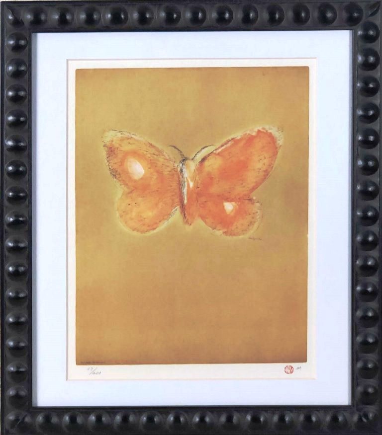 三岸好太郎 「蛾」 リトグラフ