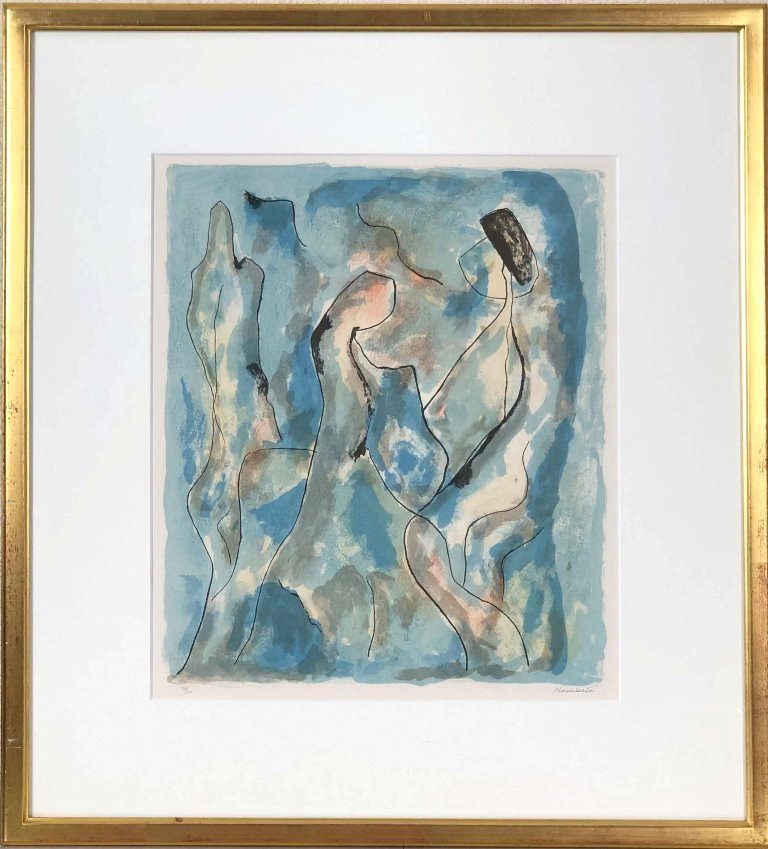 難波田龍起 「作品 I」 リトグラフ