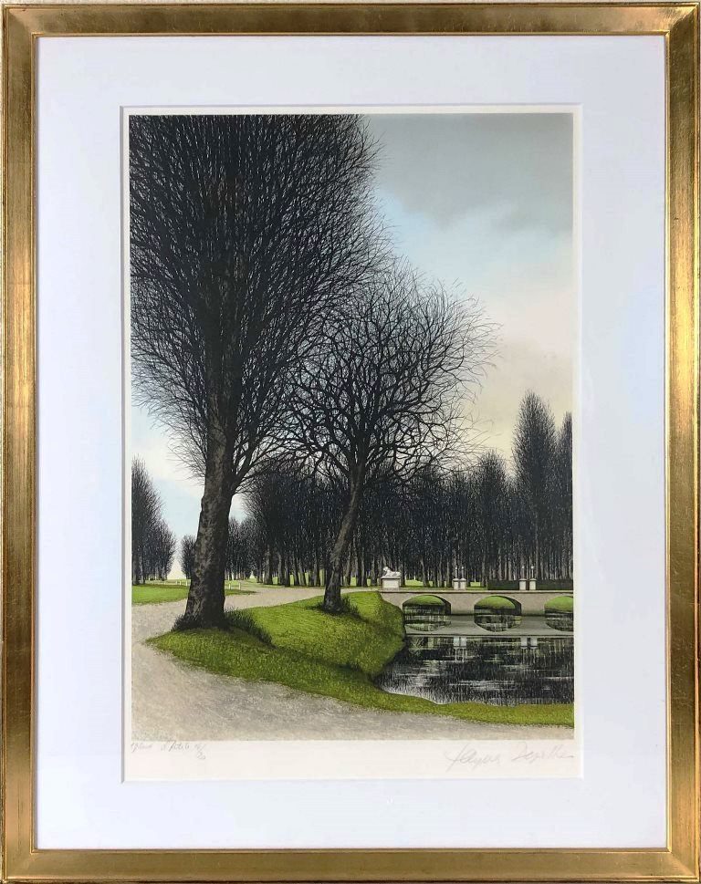 ジャック・デペルト 「リジナの風景」 リトグラフ