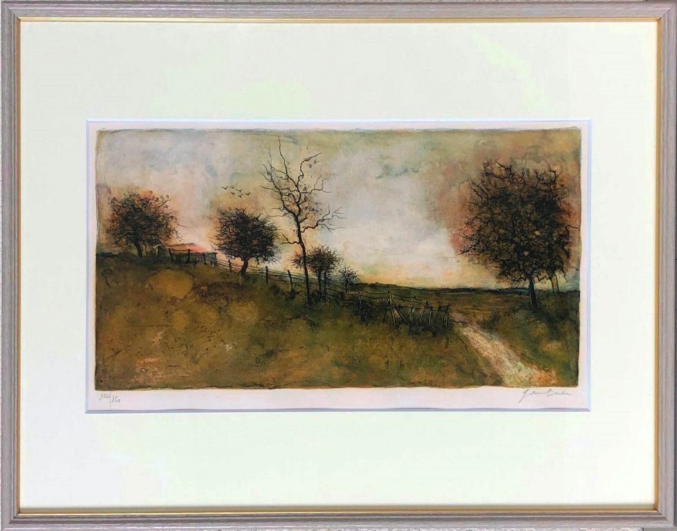 ベルナール・ガントナー 「風景」 リトグラフ