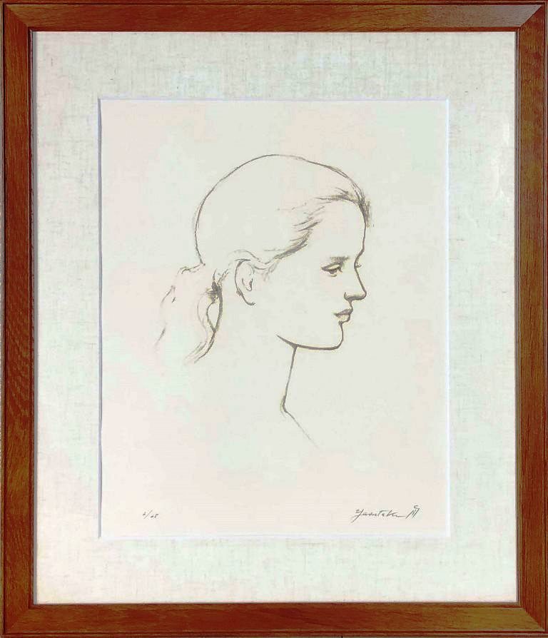 舟越保武 「Miss G」 リトグラフ