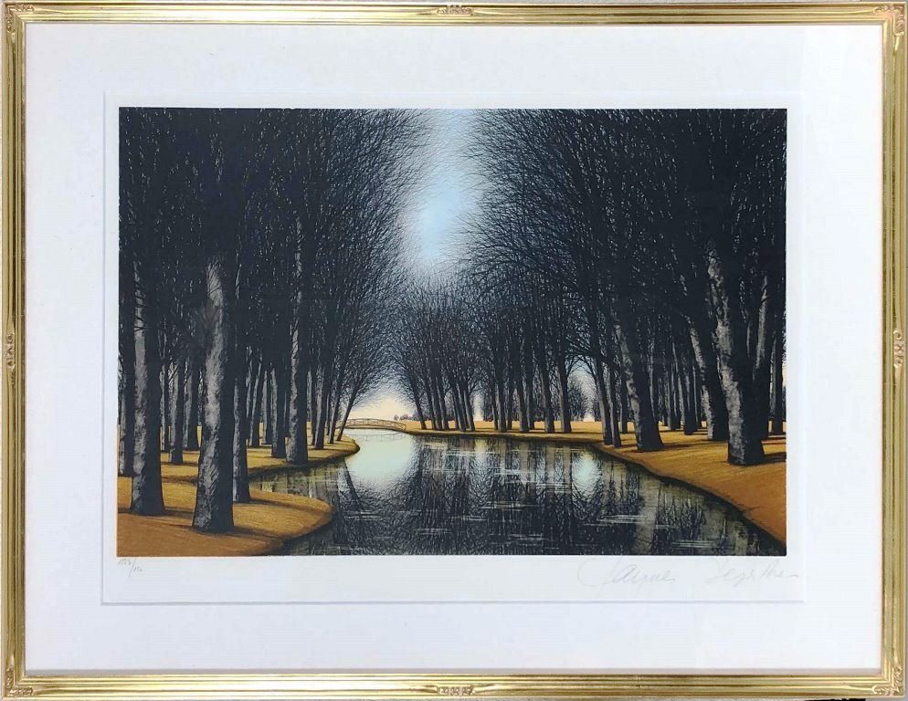 ジャック・デペルト 「森のゴルフ場」 リトグラフ
