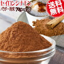 シナモン シナモンパウダー 送料無料 ポッキリ セイロン シナモンパウダー(粉末)70g×1袋 桂皮 スリランカ産 ※メール便限定(宅配便をご選択の場合、送料1...
