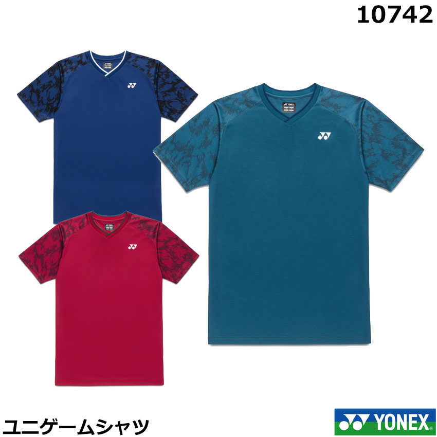 Rakuten - 【新製品】【送料無料】 2026年発売　ヨネックス ユニゲームシャツ　10742【1商品のみネコポス発送可能】テニス・ソフトテニスゲームシャツ　バドミントンゲームシャツ　ゲームウエア ユニフォーム【ポスト投函対応】