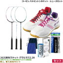 【新入生、初心者向け6点セット】ゴーセンバドミントンラケット新色 グラビタス2.3R BGV23R 専門店会限定品・シューズ ヨネックス パワークッションストラ...