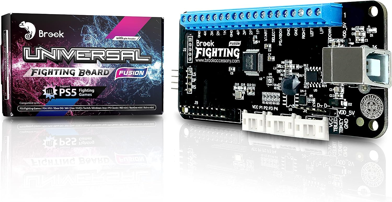 紶ե̲ʡBrook Universal Fighting Board Fusion-UFB+UP5 ˥Сեƥ󥰥ܡ ɥȥ顼Ѵ PS5 Fighting Game/PS4/PS3/ PS Classic/XB 360/Switch/NeoGeo Miniб ñDIY åѥå Ʈ ̵