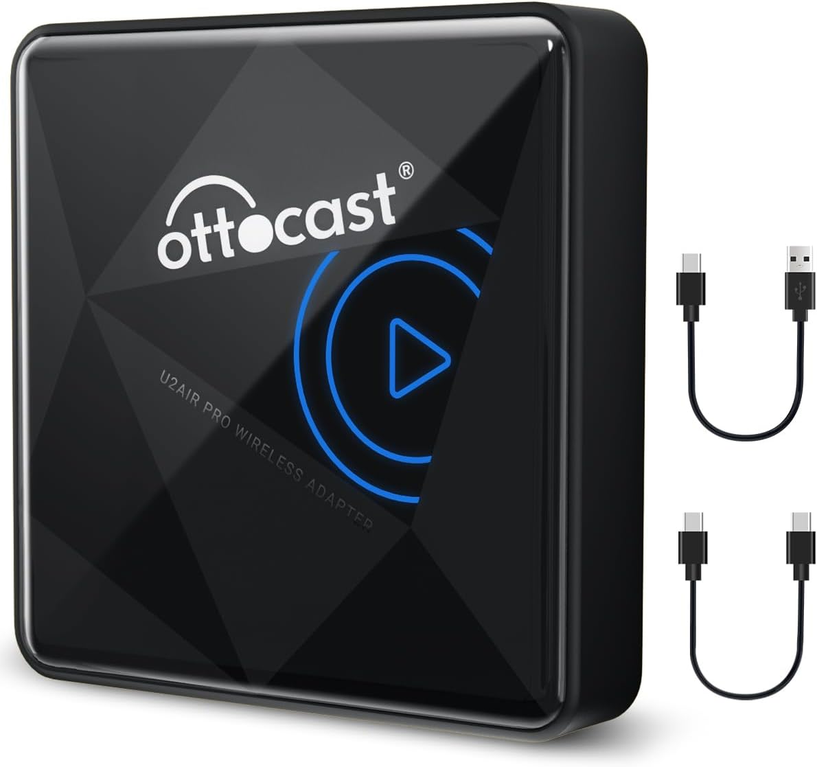 オットキャスト Ottocast 2024新型 改良版 CarPlayワイヤレスアダプター U2AIR Pro ワイヤレス カープレイアダプター wireless マップ 音楽 Siri 通話 カープレイドングル アダプター 有線接続 純正 CarPlayをワイヤレス化 iPhone 対応 ドングルレシーバー 送料無料