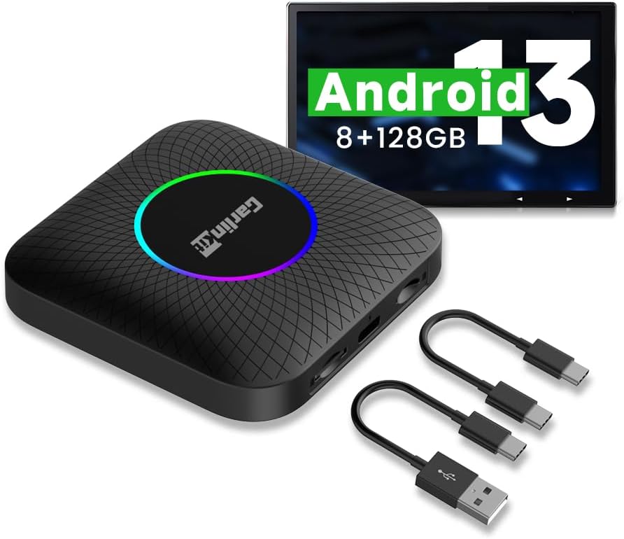 楽天o.n.o.store　楽天市場店【公式】CarlinKit Tbox Ambient 8+128GB Android13.0システム ワイヤレスCarPlay カープレイ オットキャスト OTTOCAST PICASOU3 PRO CarPlay AI Box 大容量 HDMI出力 SIMカード 対応 GPS 画面2分割表示可 動画 視聴可能 無線 カーオーディオ Youtube Netflix 【送料無料】