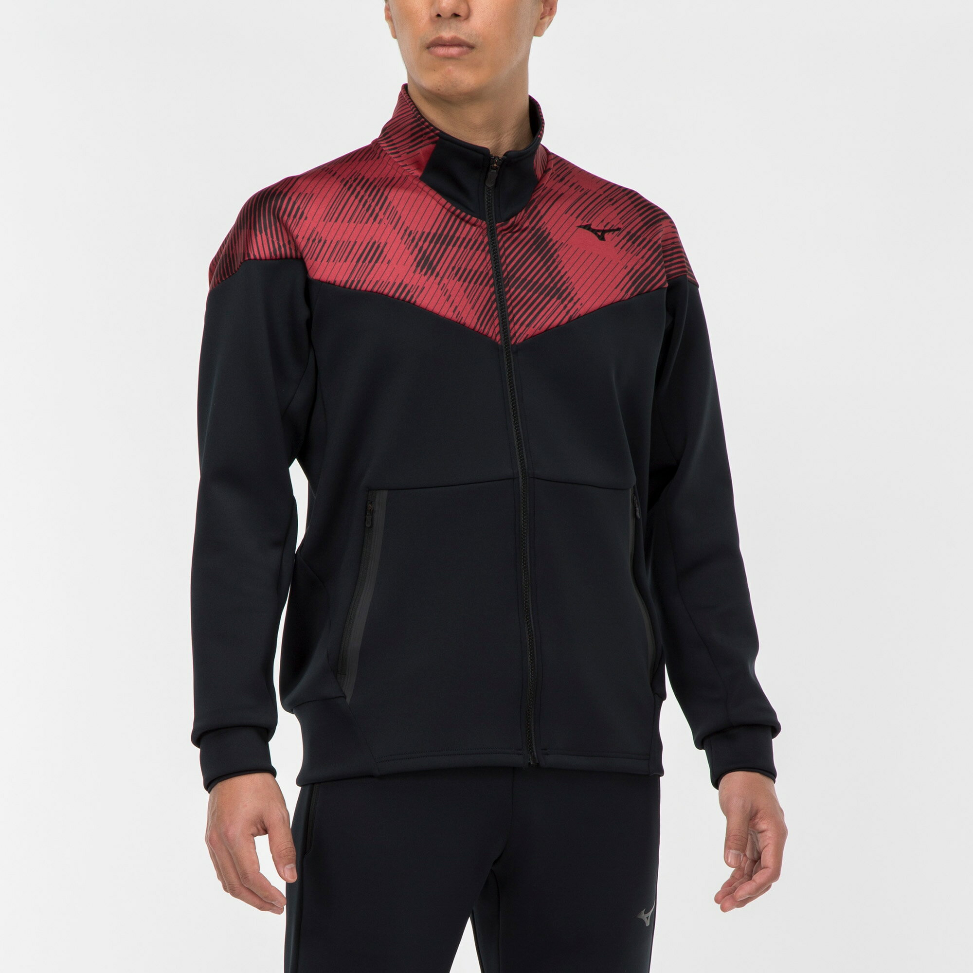 【送料無料】(ミズノ）MIZUNO ストレッチスウェットジャケット　トレーニングウエア　ウォームアップシャツ　32MC25600