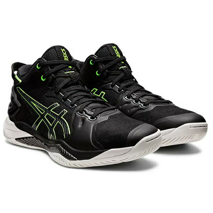 asics (アシックス) GELBURST 26 ゲルバースト26 バスケットボールシューズ ブラック／グリーンゲッコー 1063A047 001