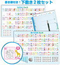 書き順付き!下敷 2枚セット A4サイズ アルファベット下敷き あいうえお表 あいうえお下敷きローマ字 下敷 アルファベット 書き順