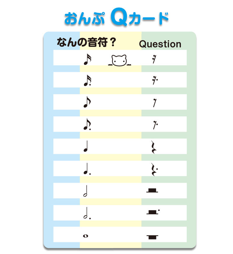 動画付きおんぷ Qカード！ おんぷ Qカード！ 音符 音楽 教材 音符カード 初心者 独学 レッスン用品 ピアノ 教室 音楽教材 動画 子供 リズムカード