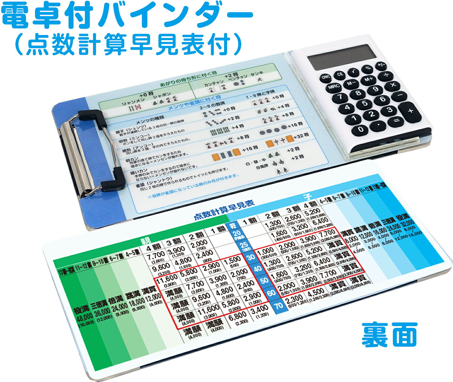 数量限定】麻雀点数早見表ポスター (点数早見表(中 42×30cm