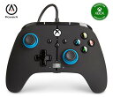 PowerA エンハンスド 有線 コントローラー ブルー ヒント 二重振動機能 背面ボタン Xbox Series X|S Xbox One, PC