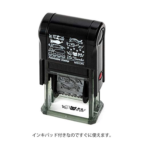 ミドリ(MIDORI)スタンプ 『回転印 ネコ柄 35380006』