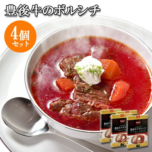 【送料込】Oita成美 「大分県の素材を食べるスープ」 豊後牛のボルシチ×4個セット スープキッチン大分 KTBUのサムネイル