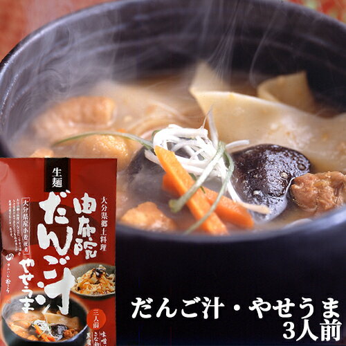 【訳あり】おおいた ゆふいん 団子汁・黒蜜やせうま (麺280g/味噌つゆ35g×2/きな粉15g×3/黒蜜20g×2) 由布製麺 SAYU