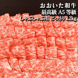 和牛日本一の大分県産 特上A5ランク メガ盛り スライス 1.2kg しゃぶしゃぶ おおいた和牛 豊後牛 牛肉 お取り寄せ 国産 トキハインダストリーから直送【送料込】