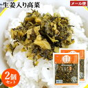 九州産高菜使用 おかず高菜(生姜入り) 150g×2個セット HACCP認定 若山食品【メール便送料込】