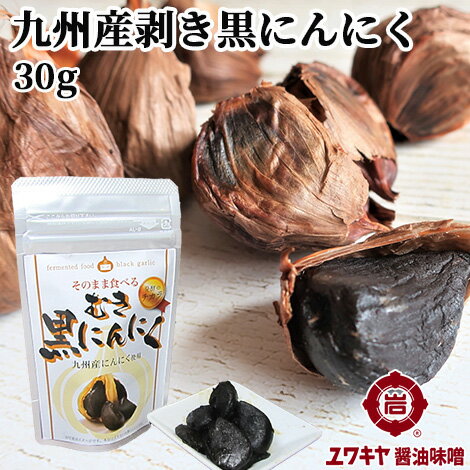 九州産大蒜使用 そのまま食べる むき黒にんにく 30g 無添加 発酵のチカラ ユワキヤ醤油 OIKI 1