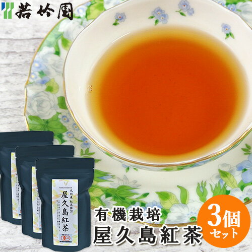 若竹園 九州産紅茶探訪 有機栽培 屋久島紅茶 40g(2.5g×16袋入り)×3個セット 和紅茶 国産茶葉 ティーバック black tea【送料無料】