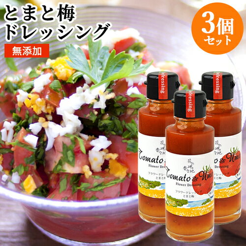 油花 花の岬 トマト梅ドレッシング 105g×3個セット【送料無料】