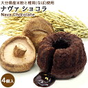 大分県豊後大野市産米粉と乾椎茸使用 ナヴァショコラ 4個入り グルテンフリー 竹田市産しいたけパウダー使用 森のショコラ フォンダンショコラ風 箱入り 個包装 洋菓子工房アンティーク【送料込】 BUO