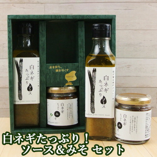 白ネギを贅沢に使用 白ネギたっぷりソース＆みそ セット(ソース190ml×2 みそ110g×2) シセイ・アグリ ギフト【送料込】 KTBU