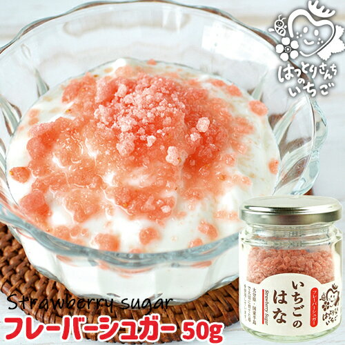 大分県産苺100%使用 いちごのはな(フレーバーシュガー) 50g 無着色 無香料 イチゴ 紅茶などの飲み物に トーストやヨーグルトにトッピング 朝どれ 苺屋(服部農園)