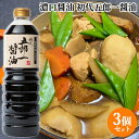 濃口醤油 初代五郎一醤油 1L×3個セット 大分県産大豆・小麦使用 こいくちしょうゆ 本醸造 国東半島かね松 安永醸造 送料込