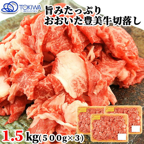 大分県産 おおいた豊美牛切落し 1.5kg(500g×3) すき焼 炒め物 霜降り とよみぎゅう 牛肉 国産 九州産 お肉 冷凍 お取り寄せ トキハインダストリー【送料込】 OIKI