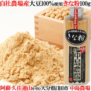 [クーポン利用で20%OFF]日田産高級大豆100％使用 きな粉 100g 日田産の大豆を昔ながら製法で製作 中島農場