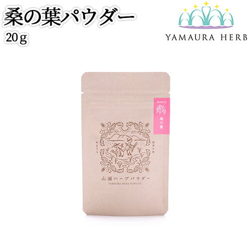 大分県杵築市産 無農薬栽培 山浦ハーブ 桑の葉パウダー 20g 無添加 桑葉粉末 無着色&無香料 九州産 野草の里やまうら