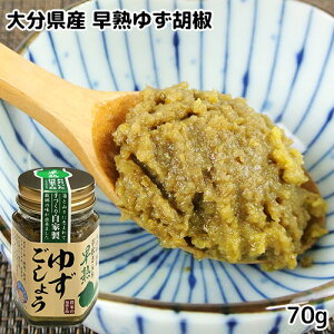 大分県産青唐辛子使用 幸松さんちの早熟ゆずごしょう 70g 自家製 農家の手作り調味料 柚子胡椒 ゆきまつ加工