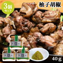 九州産ゆずと青唐辛子を熟成 柚子胡椒 40g×3個セット 柚子こしょう 青唐辛子 辛味調味料 鍋 肉料理 田中醤油店 【送料込】