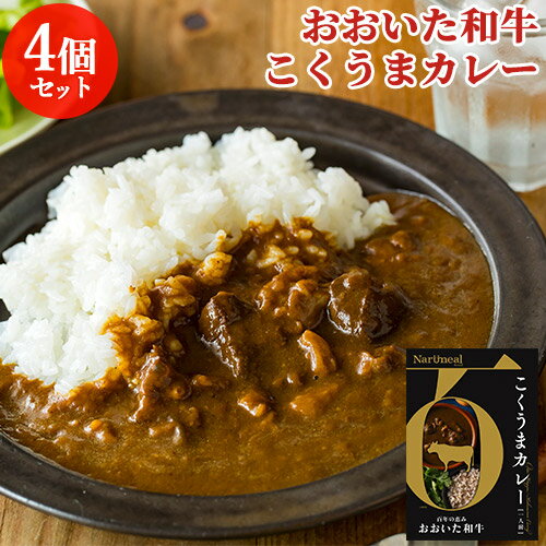 和牛日本一の大分県産ブランド肉 おおいた和牛 こくうまカレー 200g 4個セット 4人前 ビーフカレー 黒毛和牛 レトルトパウチ スープキッチン大分 Oita成美【送料込】