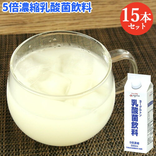 スッキリとした飲み口の乳酸菌飲料 5倍濃縮 ヨーグルトン 500ml×15本セット(ケース販売) 希釈飲料 炭酸割り 焼酎割り ヨーグルトン乳業..