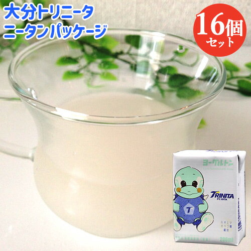 はちみつとオリゴ糖入り乳酸菌飲料 ヨーグルトン 大分トリニータ ニータンパッケージ 200ml×16個セット(ケース販売) 九州産脱脂粉乳 自社培養乳酸菌使用 ...