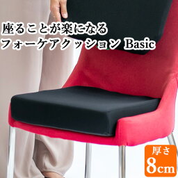 「座る」をより快適に フォーケアクッション Basic 厚さ8cm 幅40cm 長さ41cm 座布団 角座 イス 車椅子 座面 背あて 兼用 腰痛予防 体圧分散 お尻 椅子用 オフィス ビューティフルライフ【送料込】 OIKI