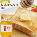 上品な甘さ 九州産春夏蜂蜜(百花はちみつ) ガラス瓶 たっぷり1kg 非加熱純粋蜂蜜 国産天然100% 生はちみつ ピュアハニー 調理やお菓子に紅茶等の飲み物に...