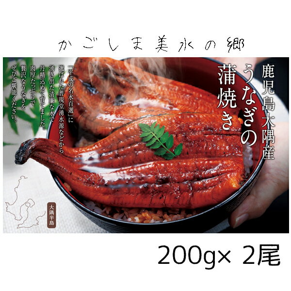 国産 うなぎ 鹿児島 大隅産 特大 肉厚で美味しい 鰻の蒲焼き 国産ウナギ 200g×2尾 山椒・タレ付（父の日 うなぎ ギフト 鹿児島 鰻 うなぎ 国産 真空パック 冷凍 うなぎ 父の日 プレゼント 食べ物 Gift 鹿児島 うなぎ 蒲焼き 鹿児島県産 うなぎ 蒲焼