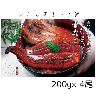 【残暑見舞い 敬老の日 ギフト】国産 うなぎ 鹿児島 大隅産 特大 肉厚で美味しい 鰻の蒲焼き 国産うなぎ 200g×4尾 山椒・タレ付 送料無料 (お中元 敬老の日 うなぎ 国産 鰻 ウナギ 鹿児島県産 うなぎ 国産 鹿児島 うなぎ 鹿児島グルメ 残暑見舞い うなぎ 蒲焼き 真空パック