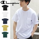 【クーポン利用で10%OFF】8月25日限定!チャンピオン 半袖Tシャツ CHAMPION カットソー メンズ レディース 無地 シンプル ベーシック 黒 白 ...