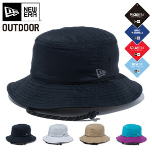 ニューエラ アウトドア アドベンチャーハット NEW ERA OUTDOOR HAT メンズ レディース サファリ バケット バケハ 帽子 無地 シンプル ベーシック 黒 白 ベージュ UV 大きいサイズ ブランド 深め おしゃれ かっこいい 人気 春 夏 秋 冬 ニューエラー 正規品 ユニセックス