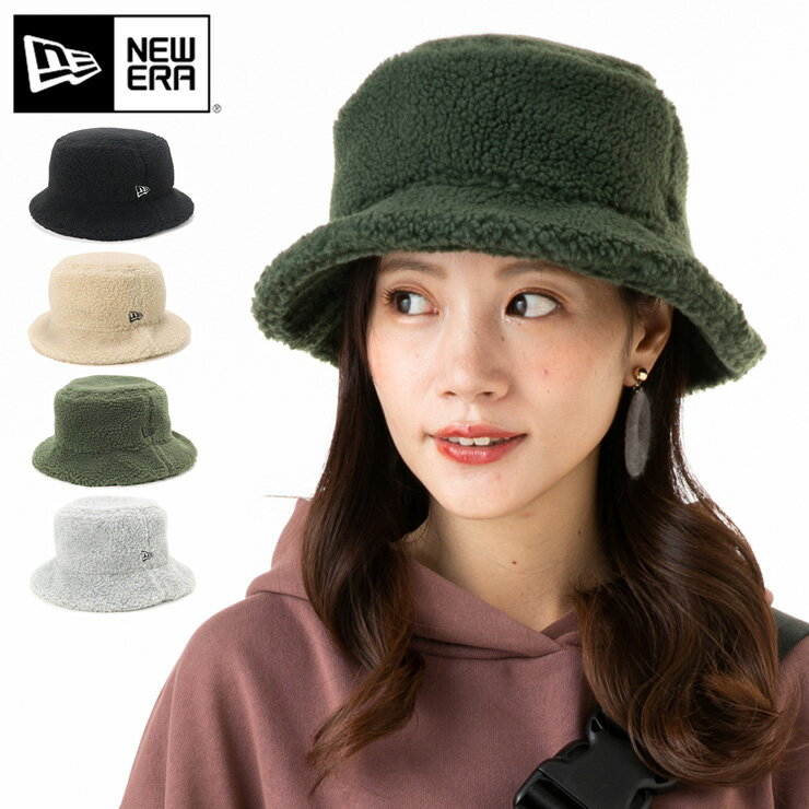 ニューエラ バケットハット NEW ERA HAT バケハ メンズ レディース 帽子 ONSPOTZ 別注 ボア フリース 黒 ベージュ カーキ 大きいサイズ ブランド 深め おしゃれ かっこいい 人気 秋 冬 ニューエラー 正規品 ユニセックス 男女兼用 ストリート コーデ