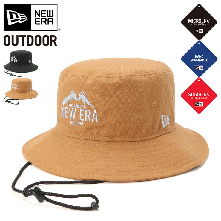 ニューエラ アウトドア アドベンチャーハット NEW ERA OUTDOOR HAT メンズ レディース 帽子 黒 綿 コットン 大きいサイズ ブランド 深め おしゃれ かっこいい 人気 春 夏 秋 冬 ニューエラー 正規品 ユニセックス 男女兼用 オールシーズン ストリート コーデ キャンプ フェス