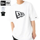 ニューエラ ペアTシャツ ニューエラ Tシャツ 半袖 NEW ERA クルーネック フラッグロゴ ベーシック ブランドロゴ 綿 コットン 黒 白 カーキ メンズ レディース ブランド おしゃれ かっこいい 人気 オーバーサイズ 春 夏 秋 冬 ニューエラー 正規品 大きい 小さい サイズ ユニセックス 男女兼用